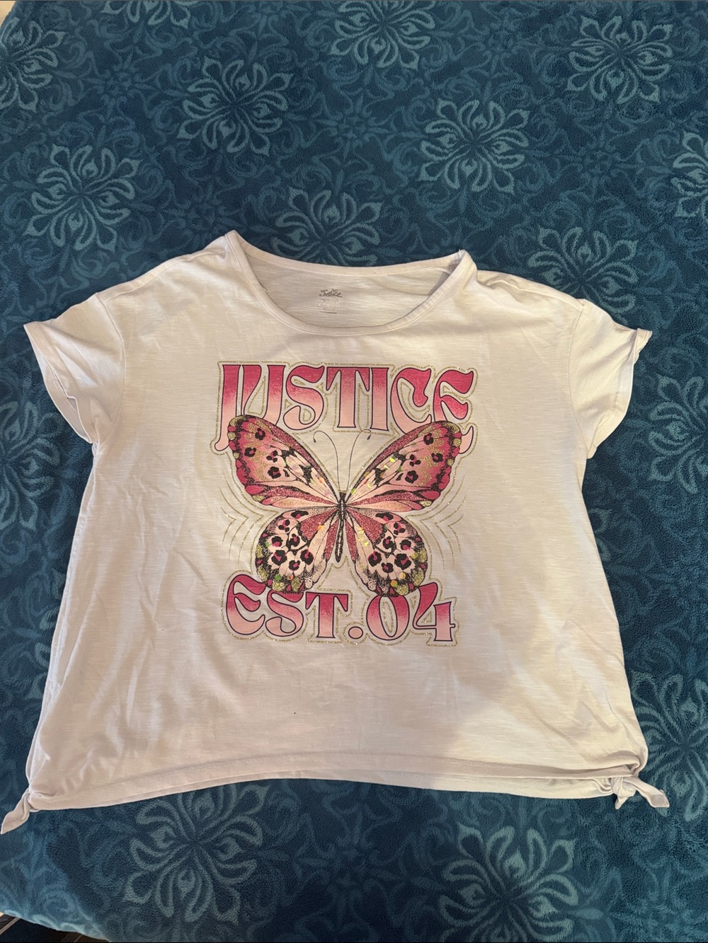 Kids Y2K Pink Butterfly Graphic Tee